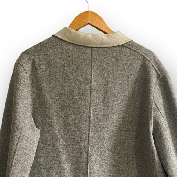 Rag‎ and Bone Mica Wool Felt Reversible Blazer, Gray/Ivory, Size 12 - Picture 9 of 15